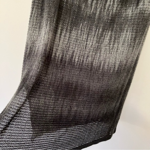 VTG Lisa Lelou Gray Sz. L Open Knit Gauze Sweater Skirt Set Sheer Mesh Grunge - Picture 15 of 16